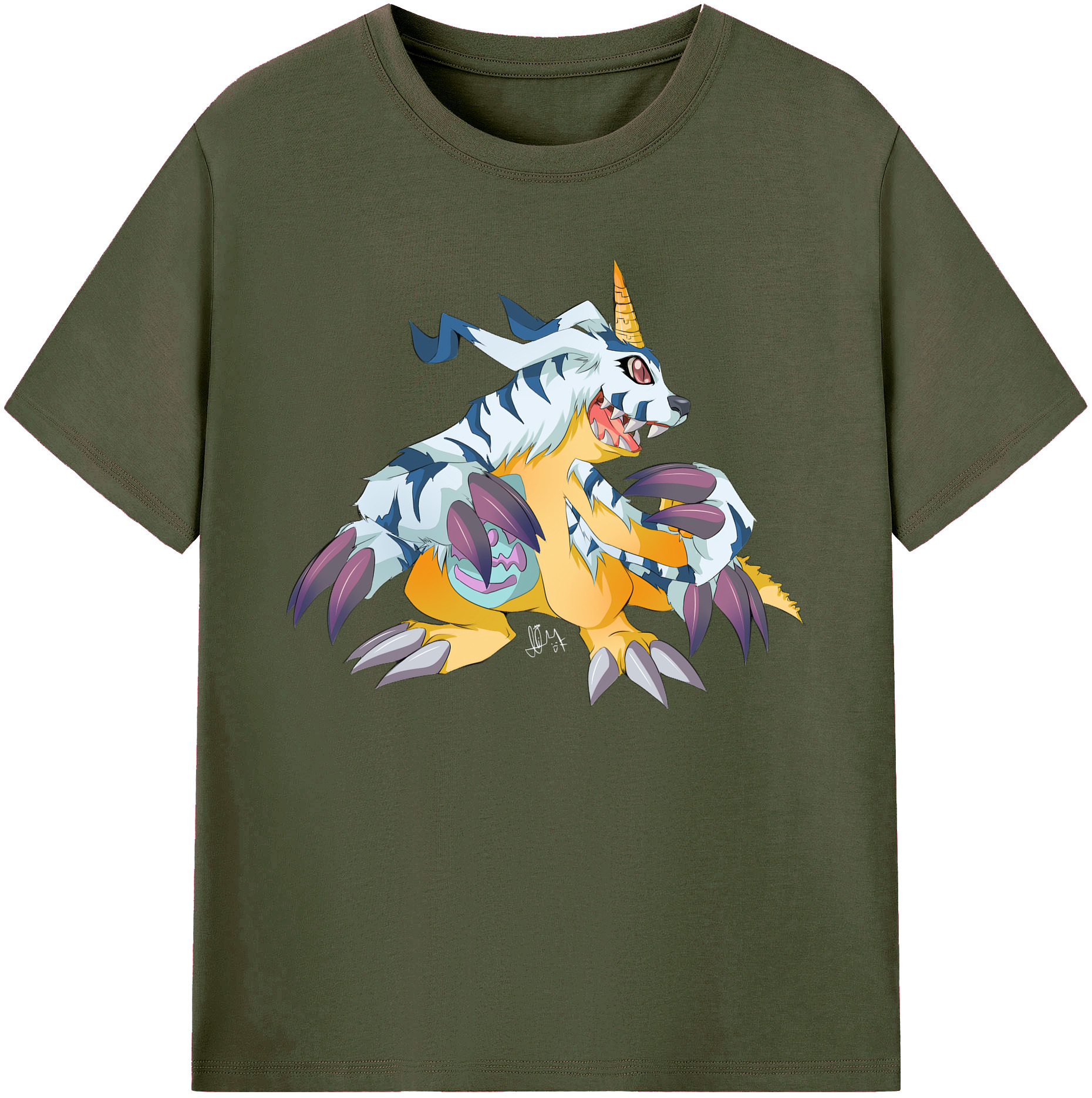 （画像用） Digimon デジタルモンスター/デジモン 綿100％ メンズ半袖Tシャツ｜肌触りやわらか＆通気性